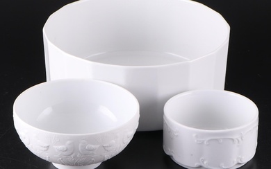Rosenthal "Fantasy" and More White Porcelain Bowls, Late 20th C.