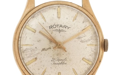 Rotary, gentlemen's 9ct gold manual wind wristwatch, 33mm in...