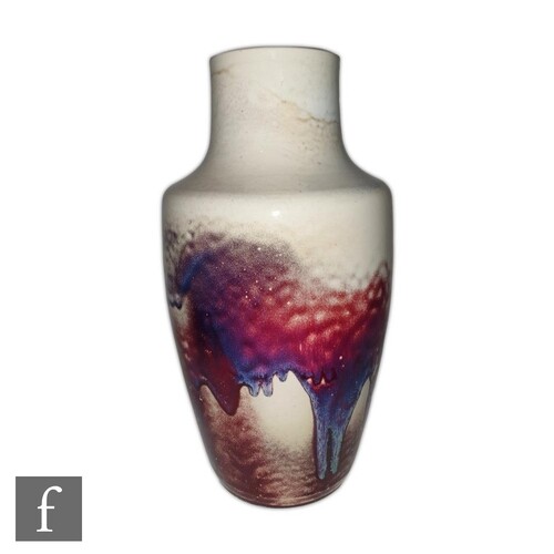 Ruskin Pottery - A large high fired vase of shouldered form ...