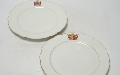 Russian interest: Two Boyer of Paris armorial plates, one wi...
