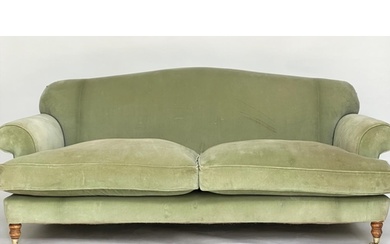 SOFA, Howard style possibly George Smith with green velvet u...