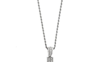 Salvini - 18 kt. White gold - Necklace with pendant - 0.91 ct Diamond