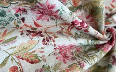 San Leucio - elegant floral patterned furnishing fabric - Textile - 280 cm - 250 cm