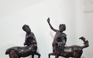 Sculpture, Coppia centauri Furietti - 45 cm - Bronze