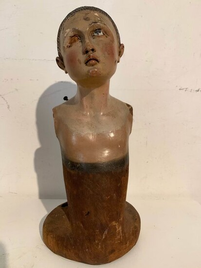 Scuola Napoletana - Figure, Sculpture, Martyr (1) - Folk Art - Glass, Iron (cast/wrought), Wood - 18th century