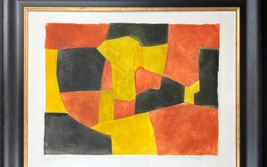 Serge Poliakoff (1900-1969) - Composition noire , jaune et brune