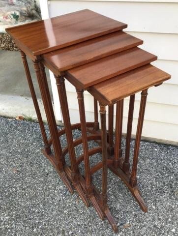 Set of Four Antique English Nesting Tables