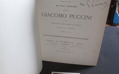 Signed; Giacomo Puccini - La Bohème - 1905
