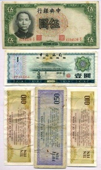 Sixteen (16) Chinese Bank Notes