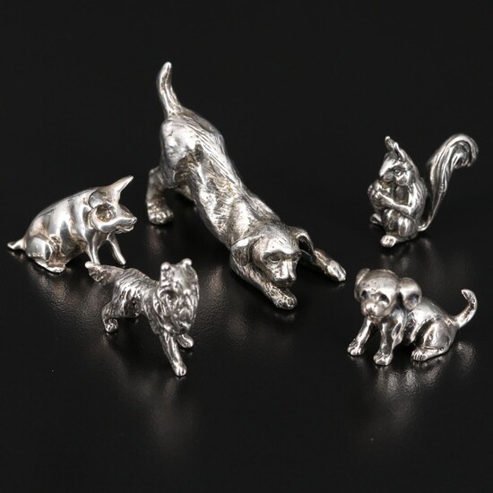 Lot-Art | Sterling Silver and Metal Miniature Animal Figurines