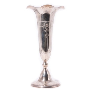 Sterling Trumphet Vase by Shreve & Co.