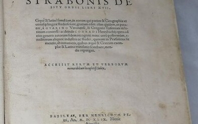 Strabone - Strabonos Peri tes geographias biblia 17 (Strabonis de situ orbis libri 17) - 1549