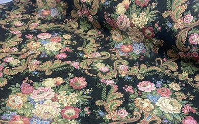 Sumptuous Jacquard cut of excellent weight with Vintage floral motif - Upholstery fabric - 600 cm - 140 cm