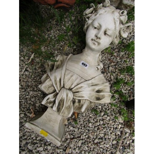 TERRACOTTA BUST OF A LADY, 18" height