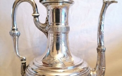 Teapot, Napoleon III solid silver teapot (1) - .950 silver - Debain & Flamant - France - Second half 19th century