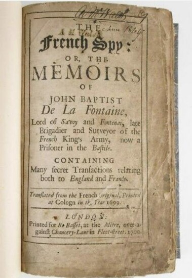 The French Spy, 1700