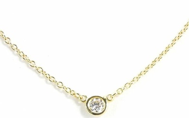 Tiffany Necklace By the Yard 750 K18 YG Yellow Gold Approx. 1.9g Diamond Accessories Elsa Peretti