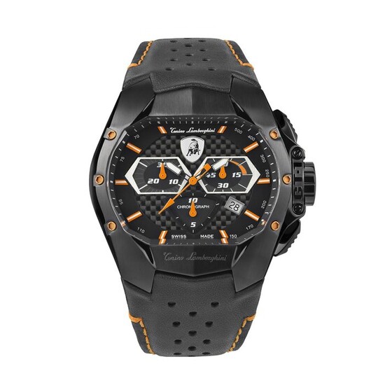 Tonino Lamborghini - GT1 Chronograph Watch Orange Carbon Swiss Made - T9GB - Men - 2011-present