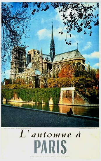 Travel Poster Paris Notre Dame France