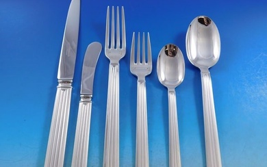 Triade by Christofle France Silverplated Flatware Set 12 Service 76 pcs Dinner