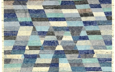 Tribal Geometric Multicolored Modern 89X115 Moroccan Style Oriental Rug Carpet
