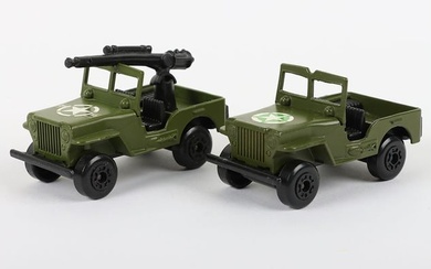 Two Matchbox Lesney Superfast MB-38-Armoured Jeep Models