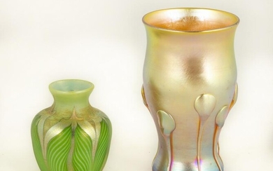 Two Tiffany Favrile Cabinet Vases