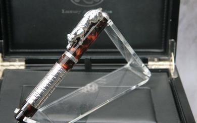 Urso - Roller White Tiger in sterling silver limited edition - Roller ball pen