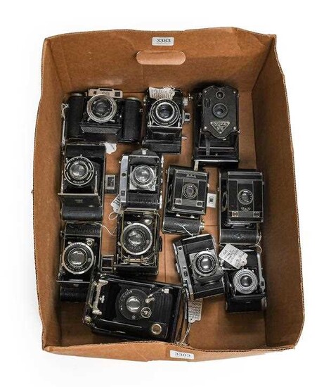 Various Folding Cameras including Agifold, Weeta Weltax, Rajar No.6,...