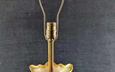 Vintage Gilded Floral Porcelain Table Lamp