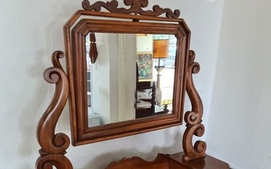 Wall mirror - Louis Philippe - Walnut - Late 19th century