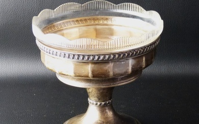 Wiener Silber Manufactur - Stem bowl - Aufsatzschale mit Glaseinsatz - .800 silver, Glass