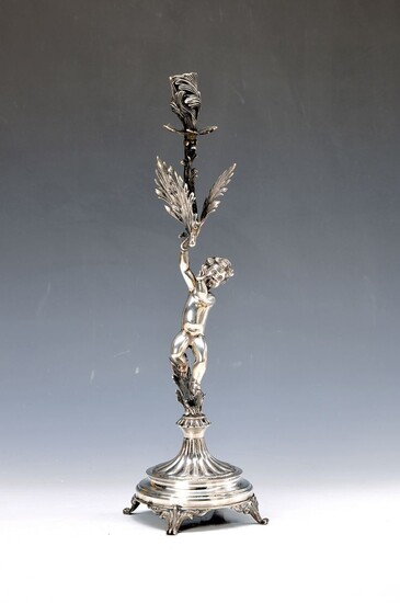 candlestick, 800 silver, German, around 1900, fully...
