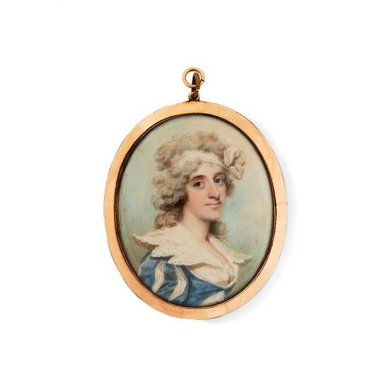 ? Charles Sherriff (circa 1750-circa 1809) Portrait of a lady wearing a white dress