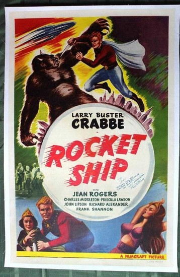 Rocket Ship (Filmcraft, R-1950) 1 Sheet Movie Poster LB