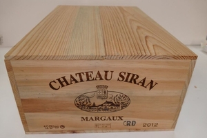 12 Btles Château Siran 2012 Margaux en caisse bois…