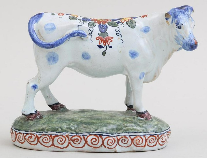 17th/18th century porcelain hand painted cow