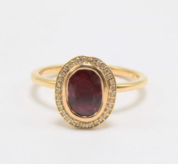 18Kt Ruby & Diamond Ring