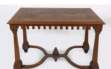 19TH-CENTURY OTTOMAN MARQUETRY CENTRE TABLE