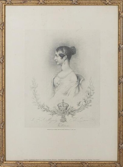 19th C. Queen Victoria Portrait Print Reproduction