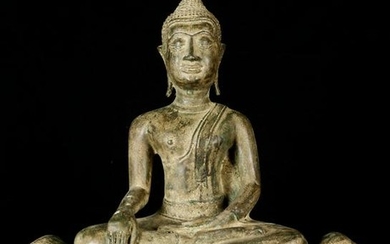 19th Century U Thong Enlightenment Boat Buddha
