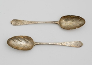 (2) 1779 Thomas Tookey Sterling Repousse Spoons
