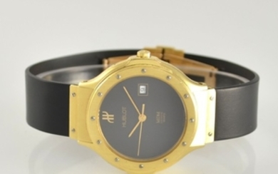 HUBLOT MDM 18k yellow gold wristwatch, Switzerland...