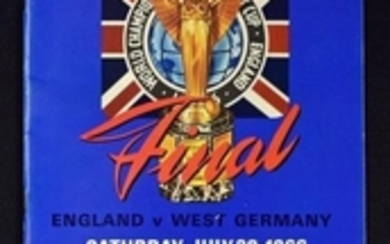 1966 WORLD CUP FINAL ENGLAND V WEST GERMANY MATCH PROGRAMME IN EXCELLENT CONDITION COMES WITH A 1966 WORLD CUP GREENALL WHITLEY BEER PAD 2