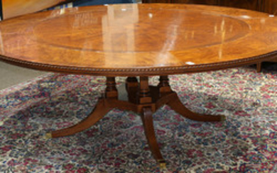 Regency style burlwood banquet table
