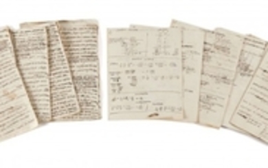 ÉMILIE DU CHÂTELET (1706-1749) Réunion de 7 manuscrits autographes de mathématiques