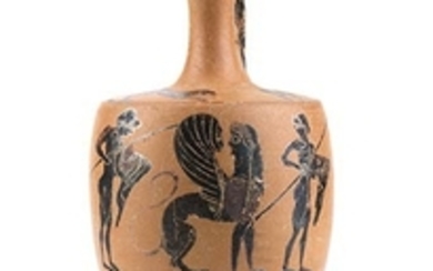 Attic Black-Figure Lekythos Attributed to the Little Lion Class, ca....