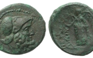 Bruttium, Petelia, late 3rd century BC. Æ (16mm, 3.01g, 12h)....
