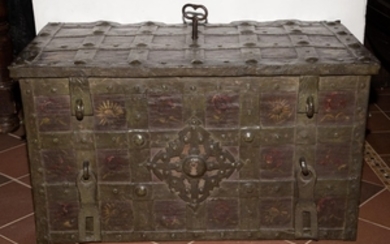 Continental Painted Iron Strong Box