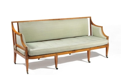 A satinwood and beech framed sofa